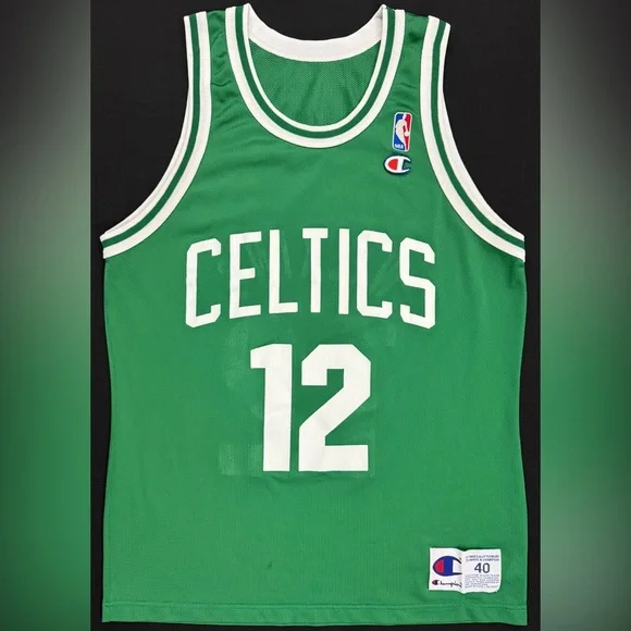 Rare Vintage Champion Dominique Wilkins Boston Celtics #12 Green Jersey 40 Men M - Picture 3 of 6